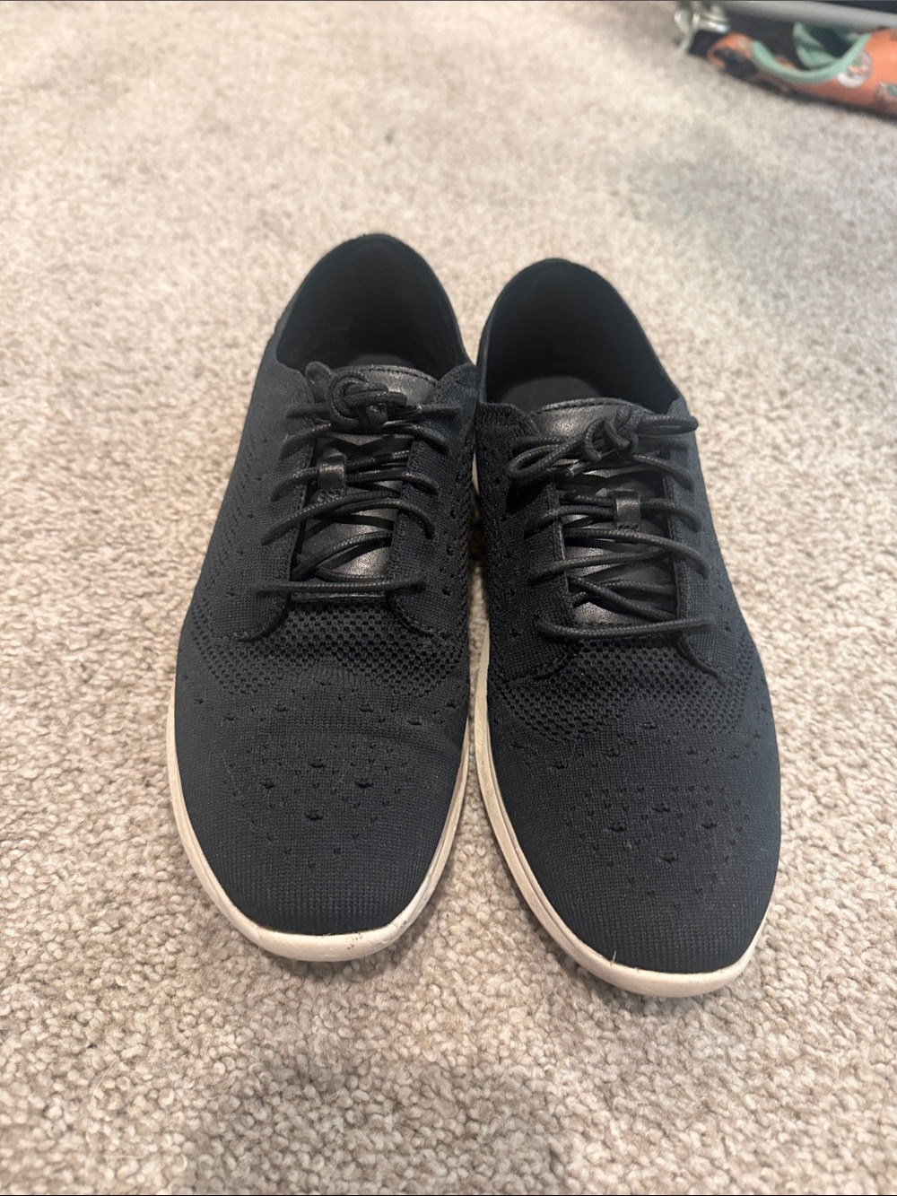 Women’s Cole Haan Black Knit Lace-Up Casual Shoes